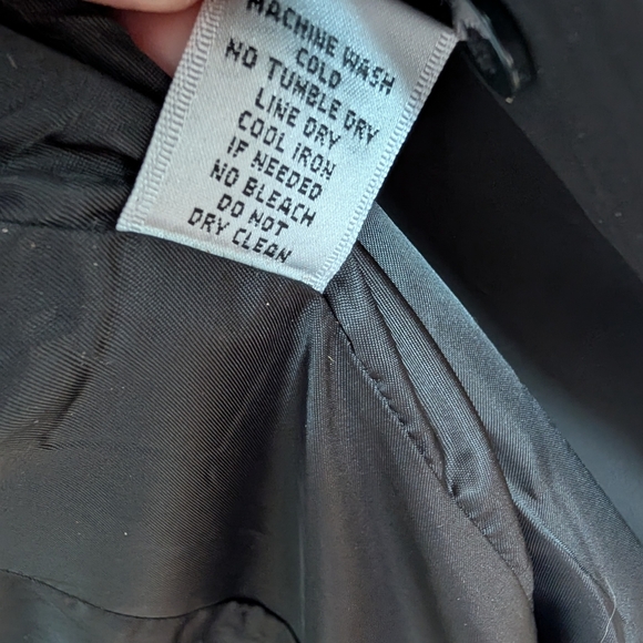NWOT Talbots Size PS Women's Belted Water Repellent Black Trench Coat - Picture 9 of 11